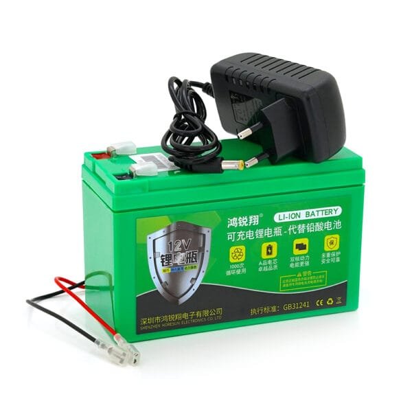 Аккумуляторна батарея літієва 12 V 14A с елементами Li-ion 18650  (150X65X94)  вага 966 грамм + зарядний пристрій 12,6V 2A