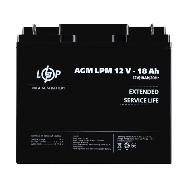 Акумулятор AGM LPM 12V - 18 Ah